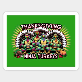 Thanksgiving Ninja Turkeys Magnet